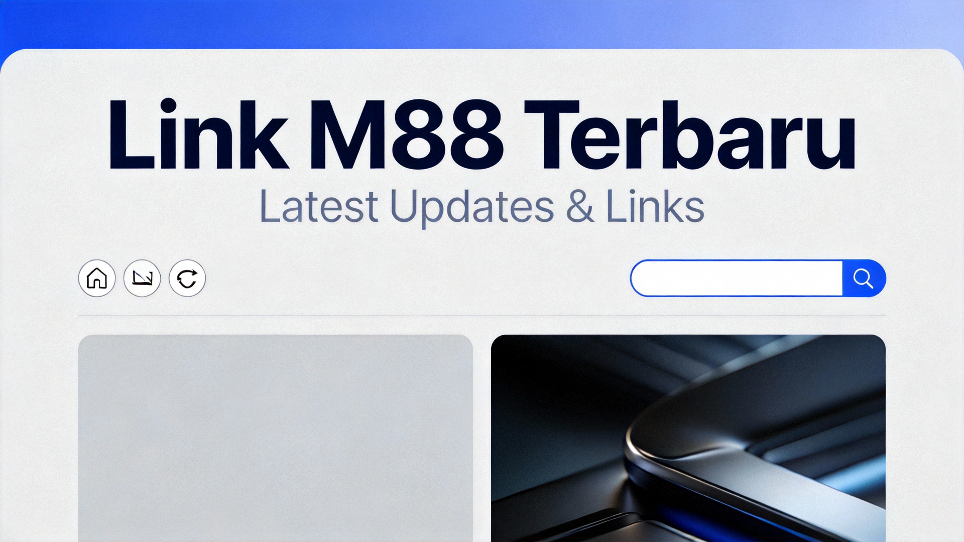 Header website Link M88 Terbaru dengan desain modern dan informatif